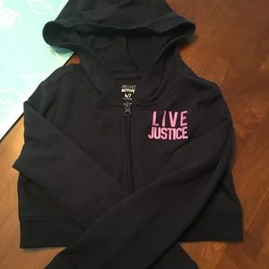 Justice Active Dance Zip Up Cropped Hoodie